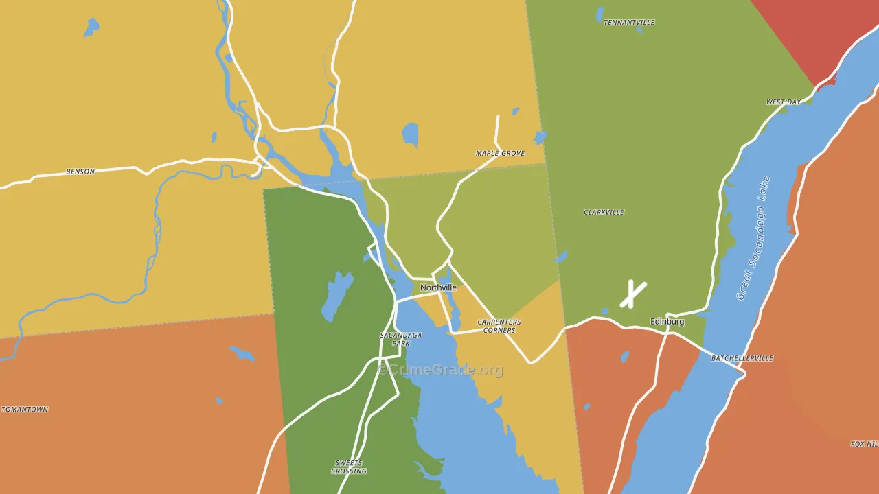 Northville, NY Map of Arson Rates