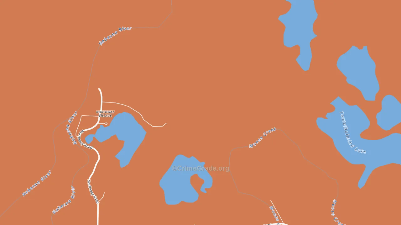Northway Village, AK Map of Arson Rates