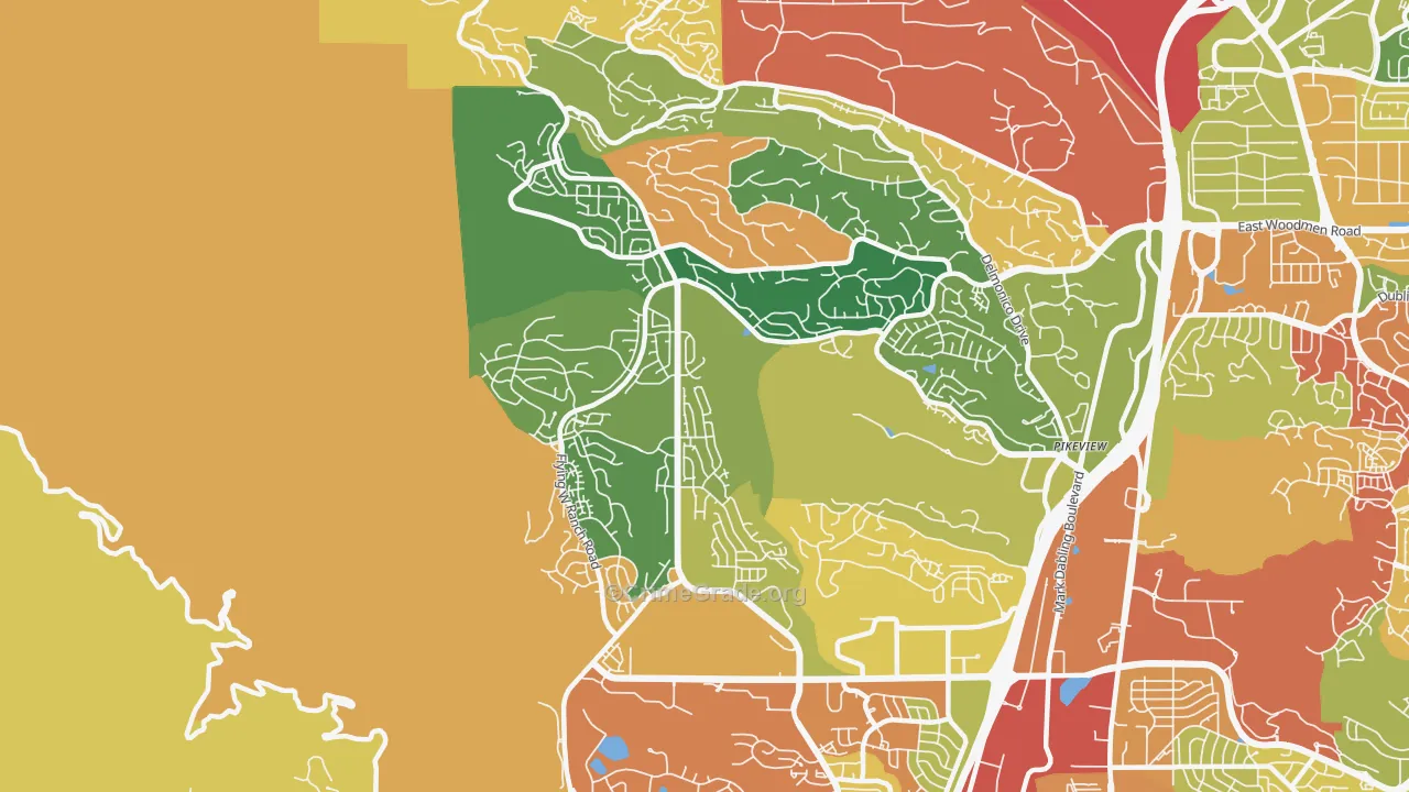 Northwest Colorado Springs, Colorado Springs, CO Map of Arson Rates