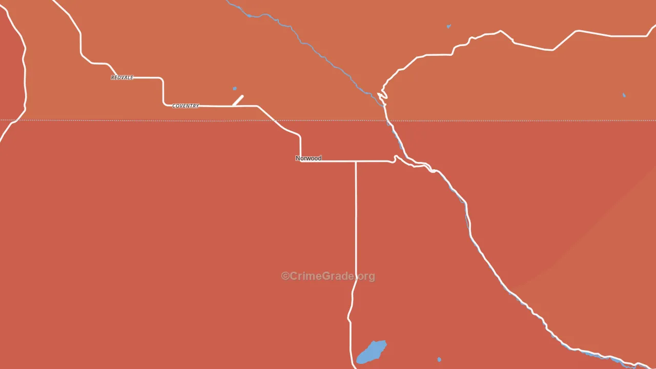 Norwood, CO Map of Arson Rates