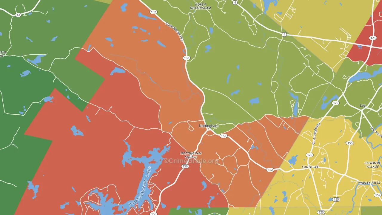Nottingham, NH Map of Arson Rates