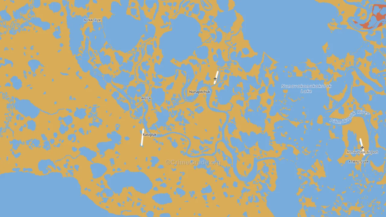 Nunapitchuk, AK Map of Arson Rates