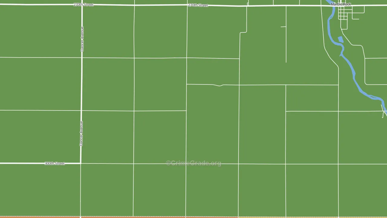 Oakwood, IA Map of Arson Rates