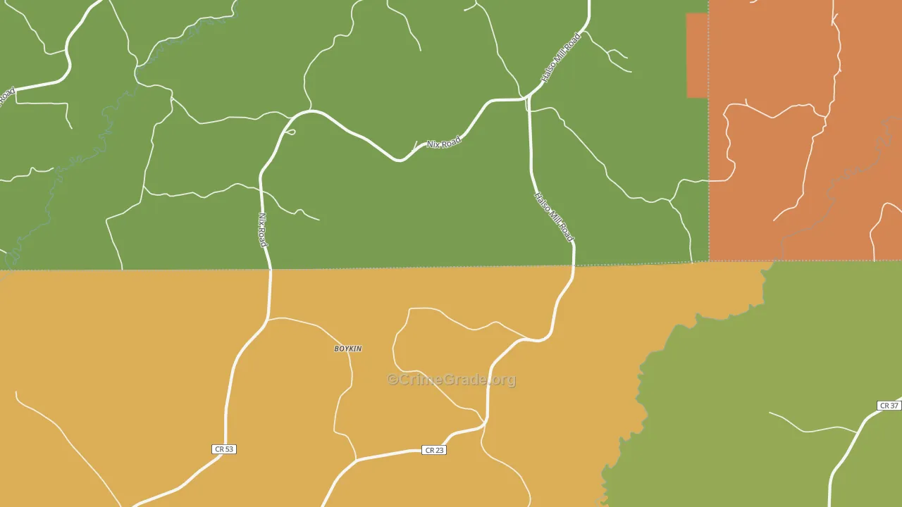 Oaky Streak, AL Map of Arson Rates