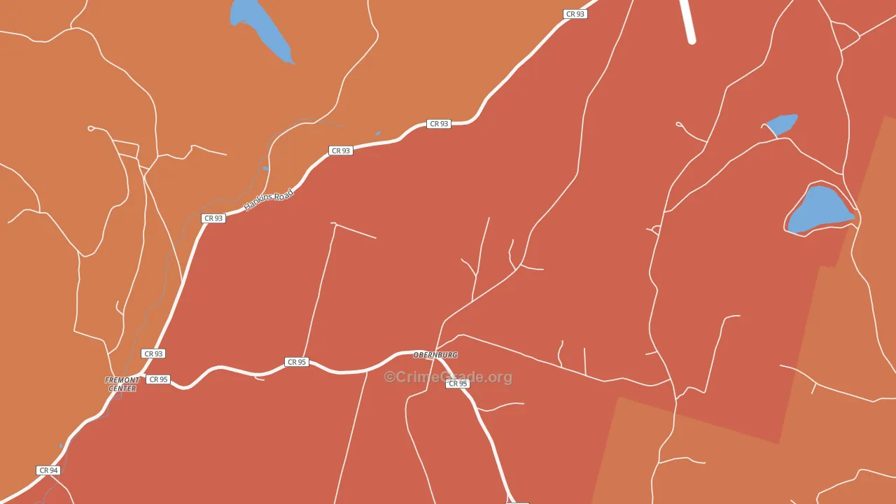 Obernburg, NY Map of Arson Rates