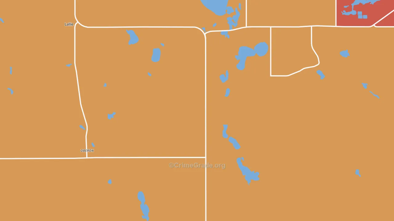 Oberon, ND Map of Arson Rates