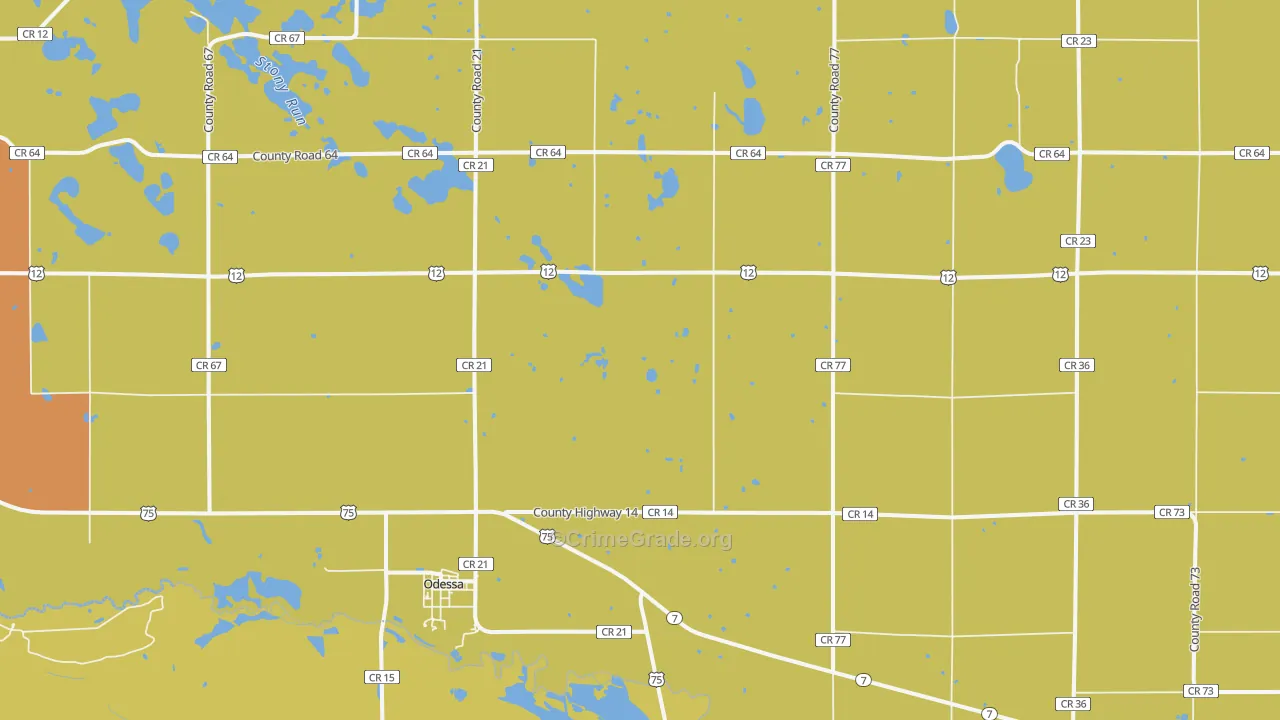 Odessa, MN Map of Arson Rates