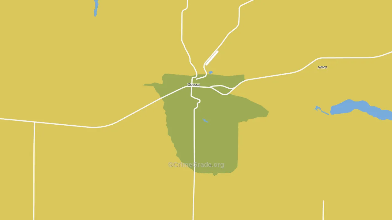 Odessa, WA Map of Arson Rates