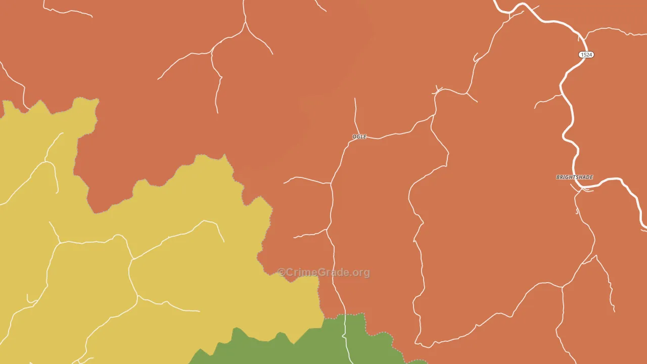 Ogle, KY Map of Arson Rates