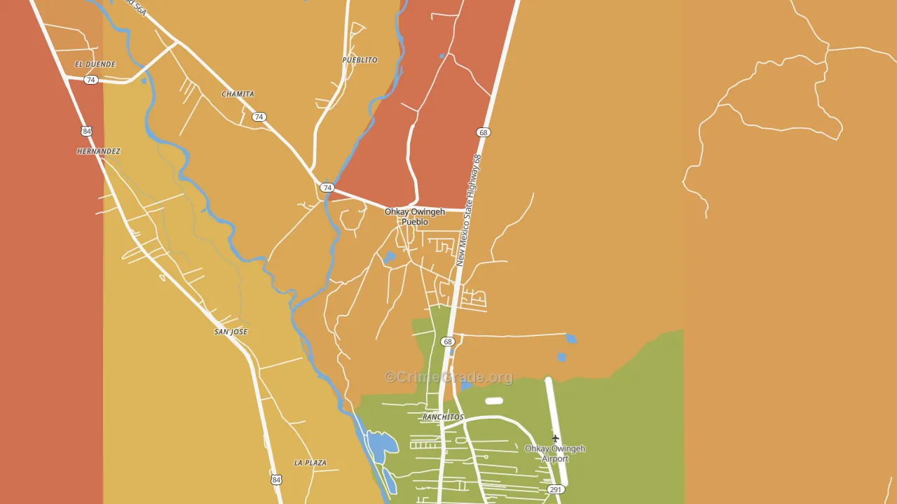 Ohkay Owingeh, NM Map of Arson Rates
