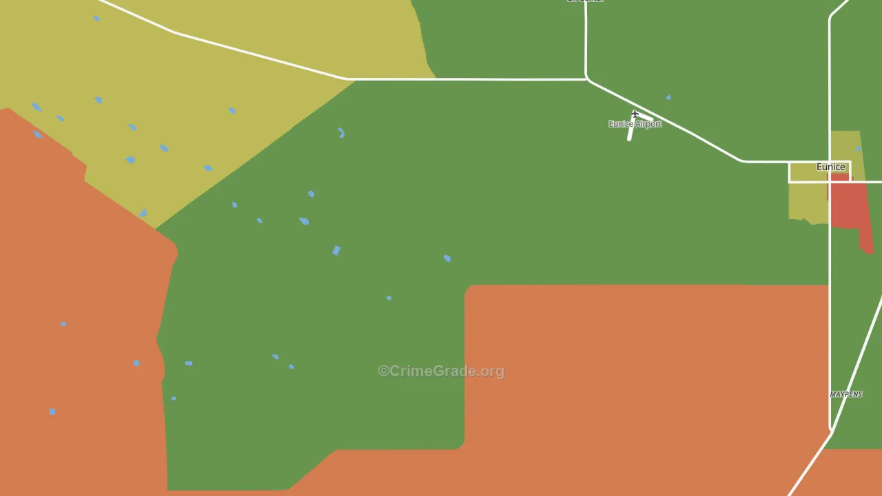 Oil Center, NM Map of Arson Rates