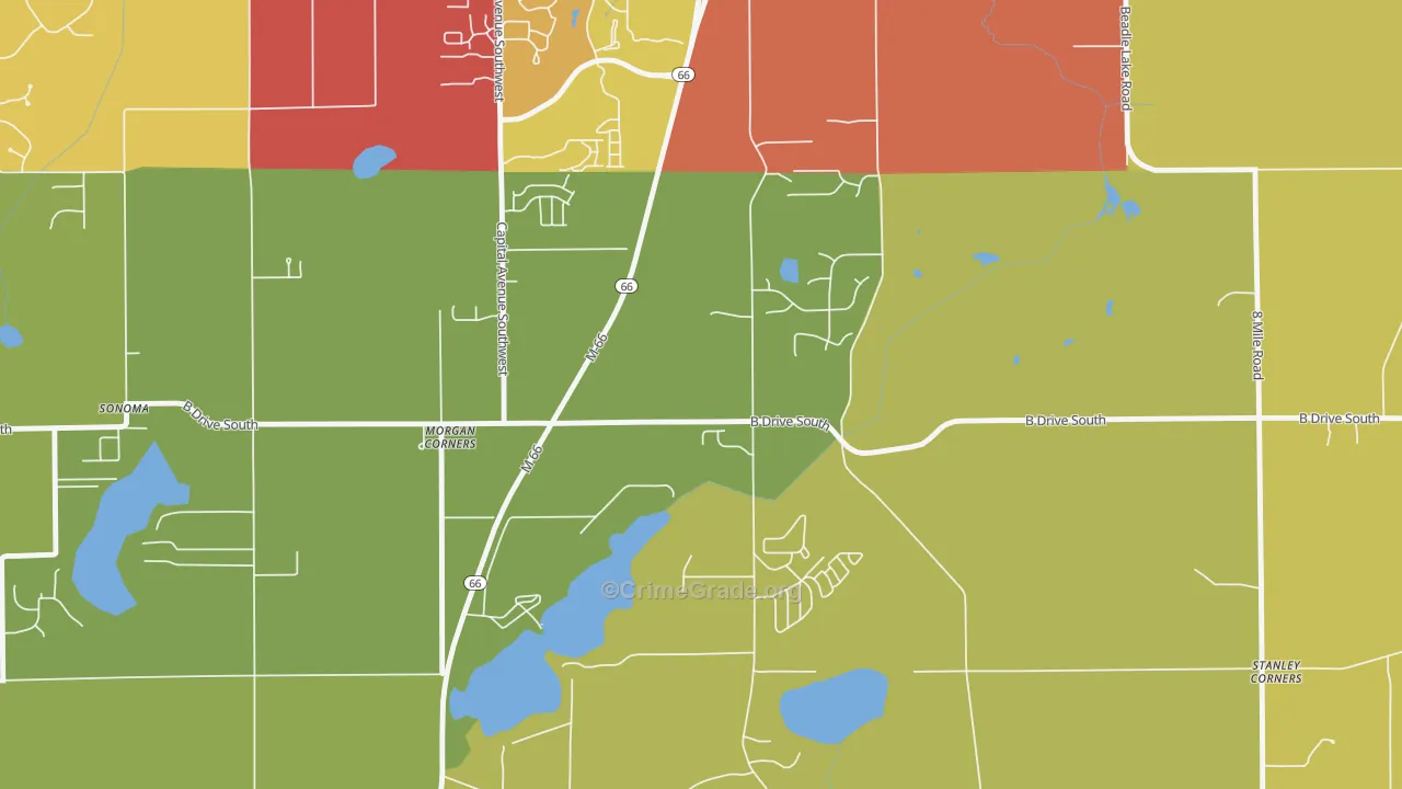 Old Mill Gardens, MI Map of Arson Rates