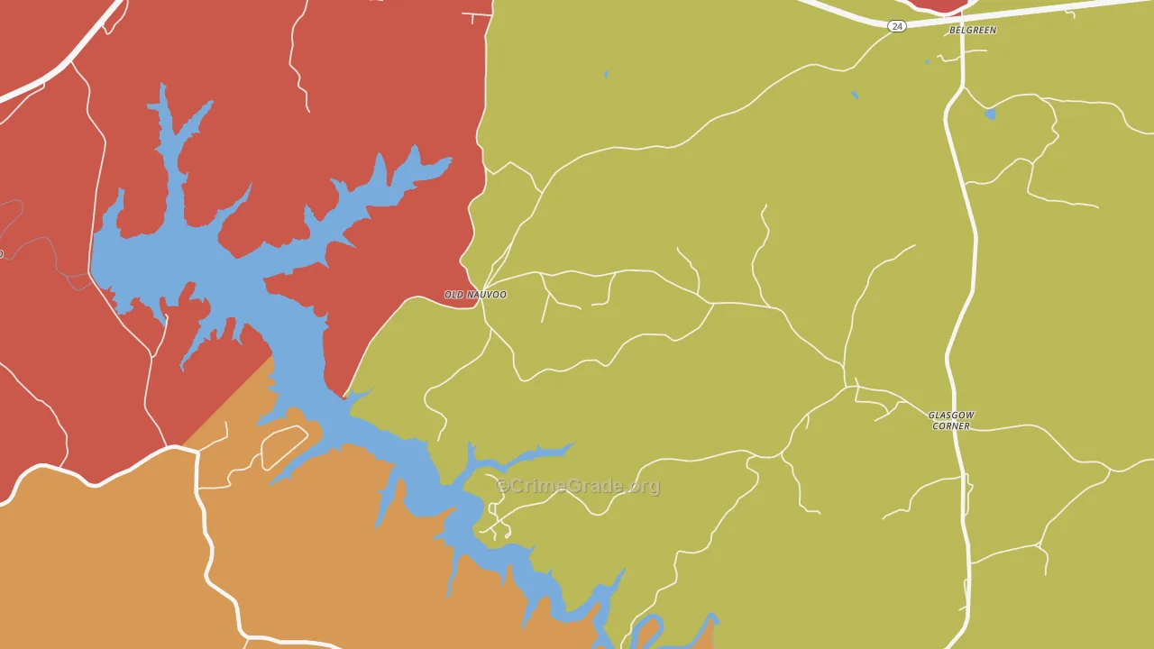 Old Nauvoo, AL Map of Arson Rates