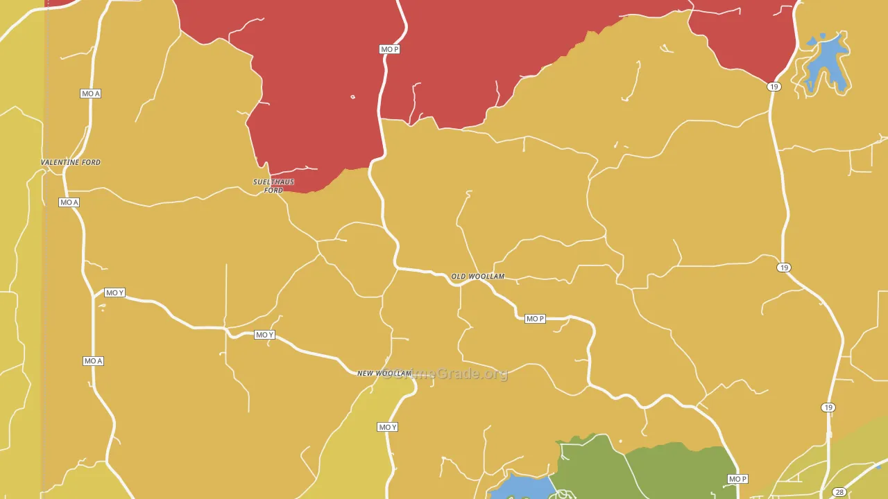 Old Woollam, MO Map of Arson Rates