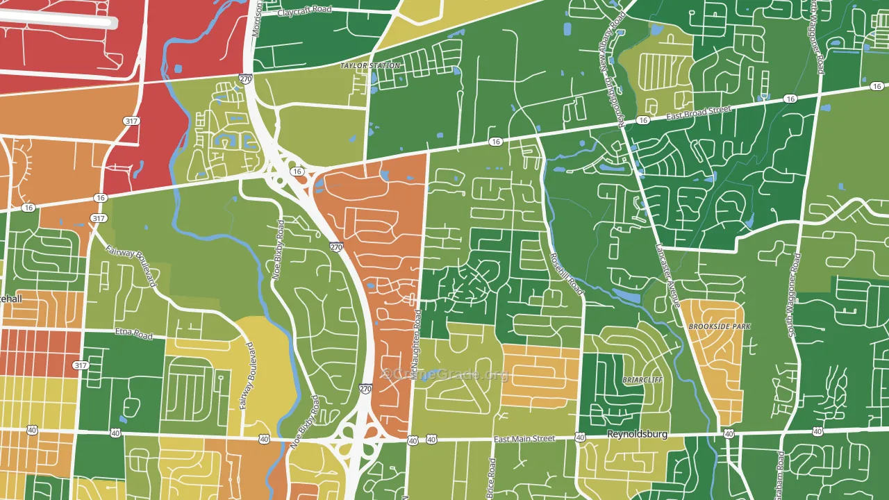 Olde Orchard, Columbus, OH Map of Arson Rates