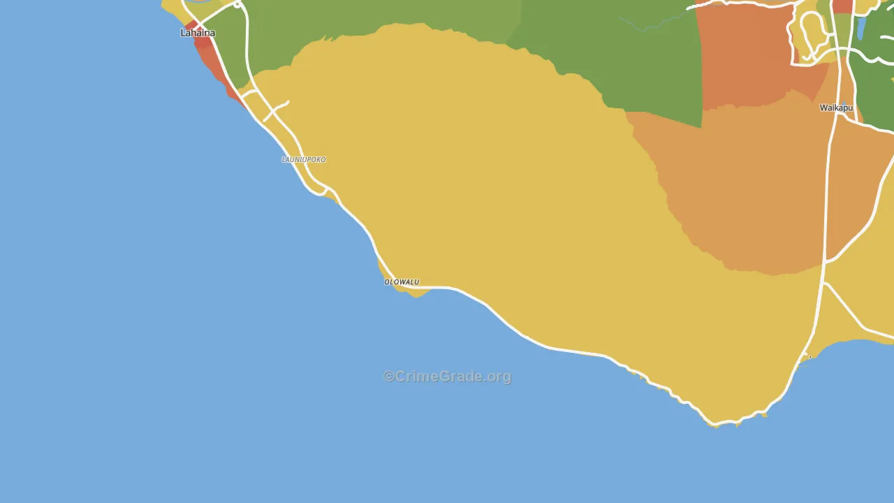 Olowalu, HI Map of Arson Rates