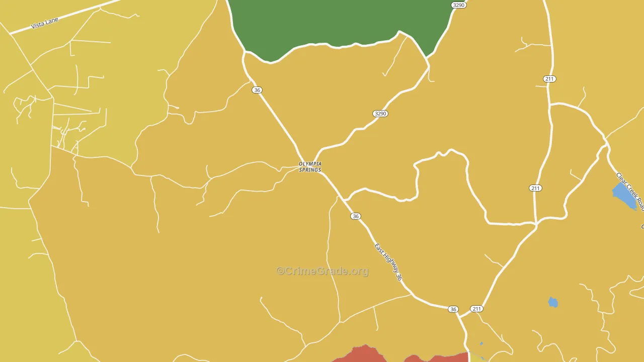 Olympia Springs, KY Map of Arson Rates