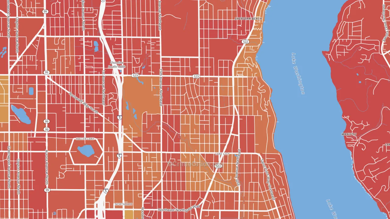 Olympic Hills, Seattle, WA Map of Arson Rates