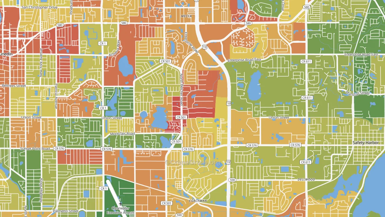 On Top of The World, Clearwater, FL Map of Arson Rates