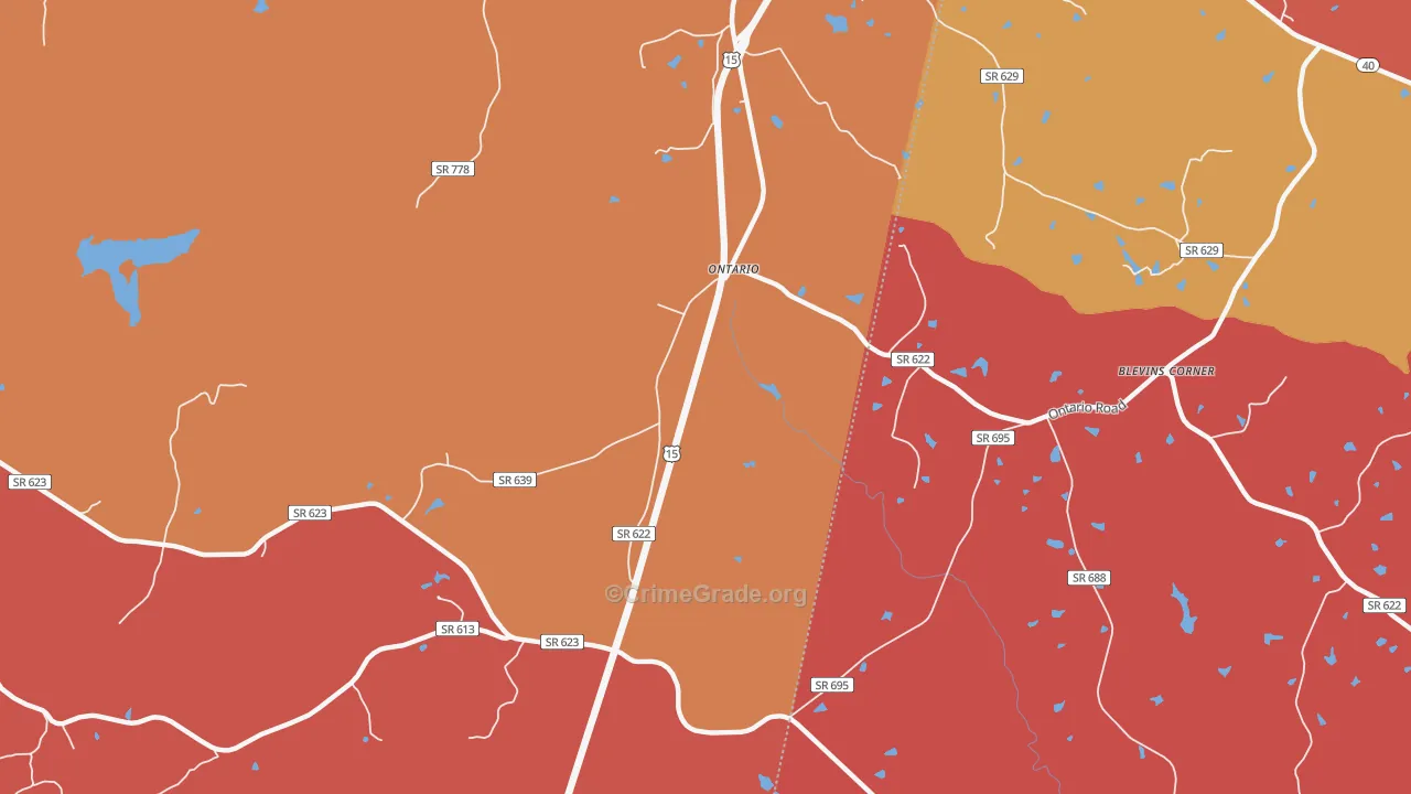 Ontario, VA Map of Arson Rates