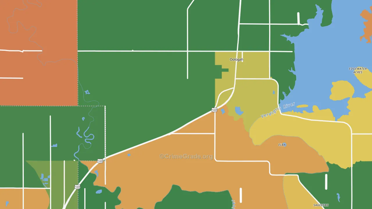 Oologah, OK Map of Arson Rates