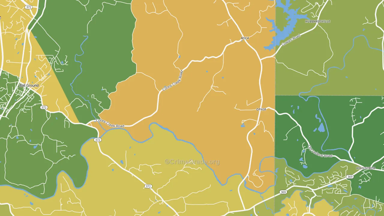Ophir, GA Map of Arson Rates