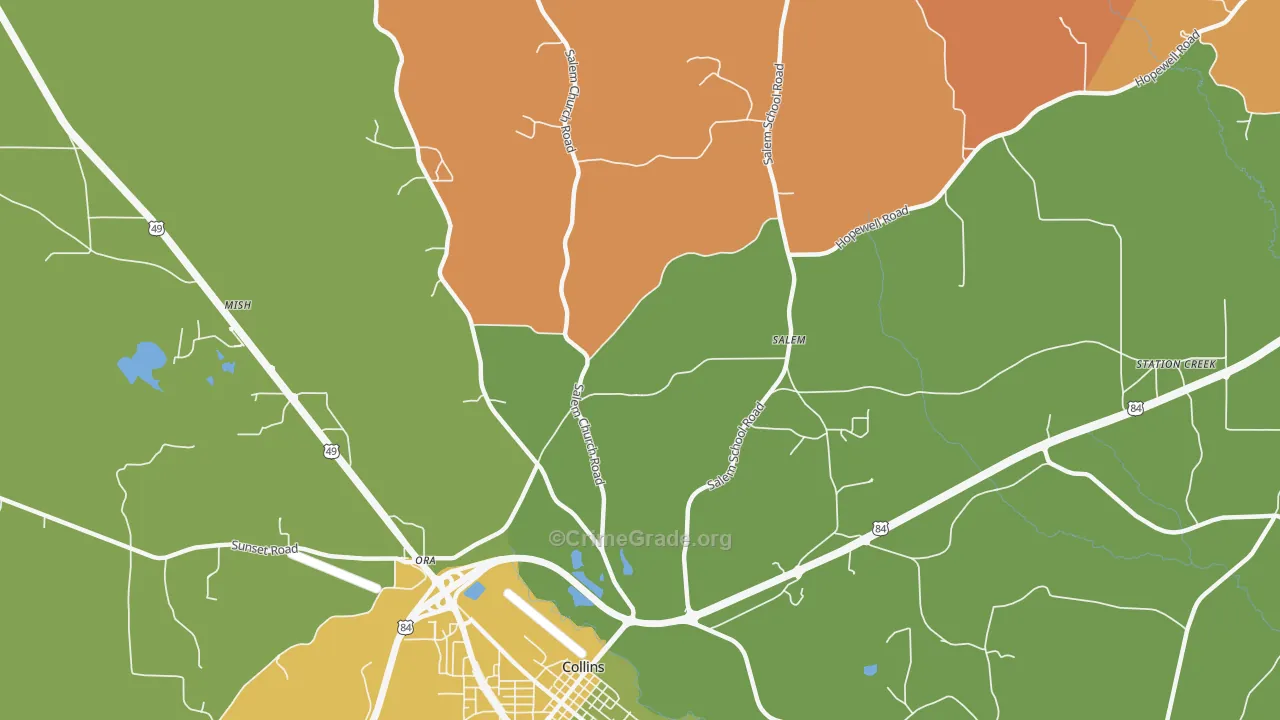 Ora, MS Map of Arson Rates