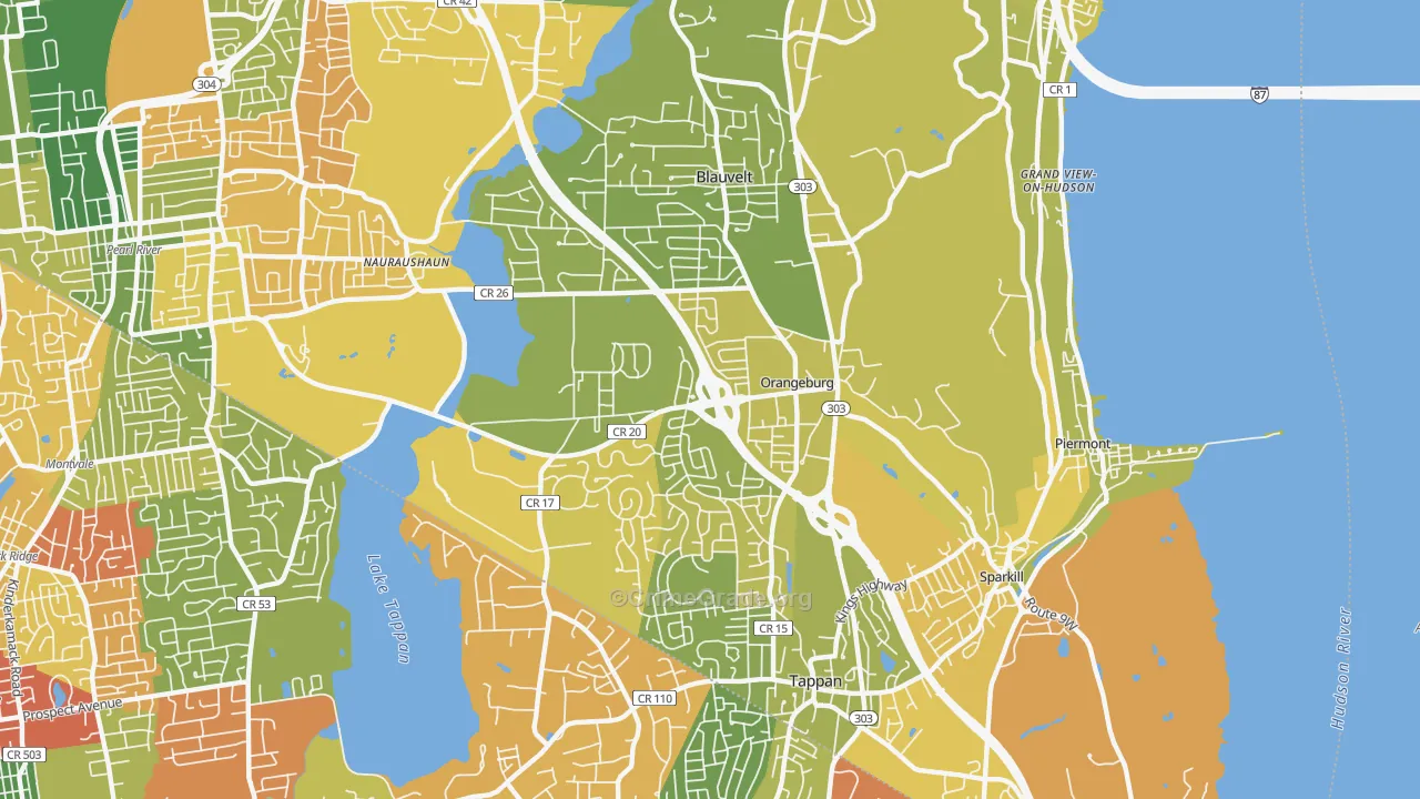 Orangeburg, NY Map of Arson Rates