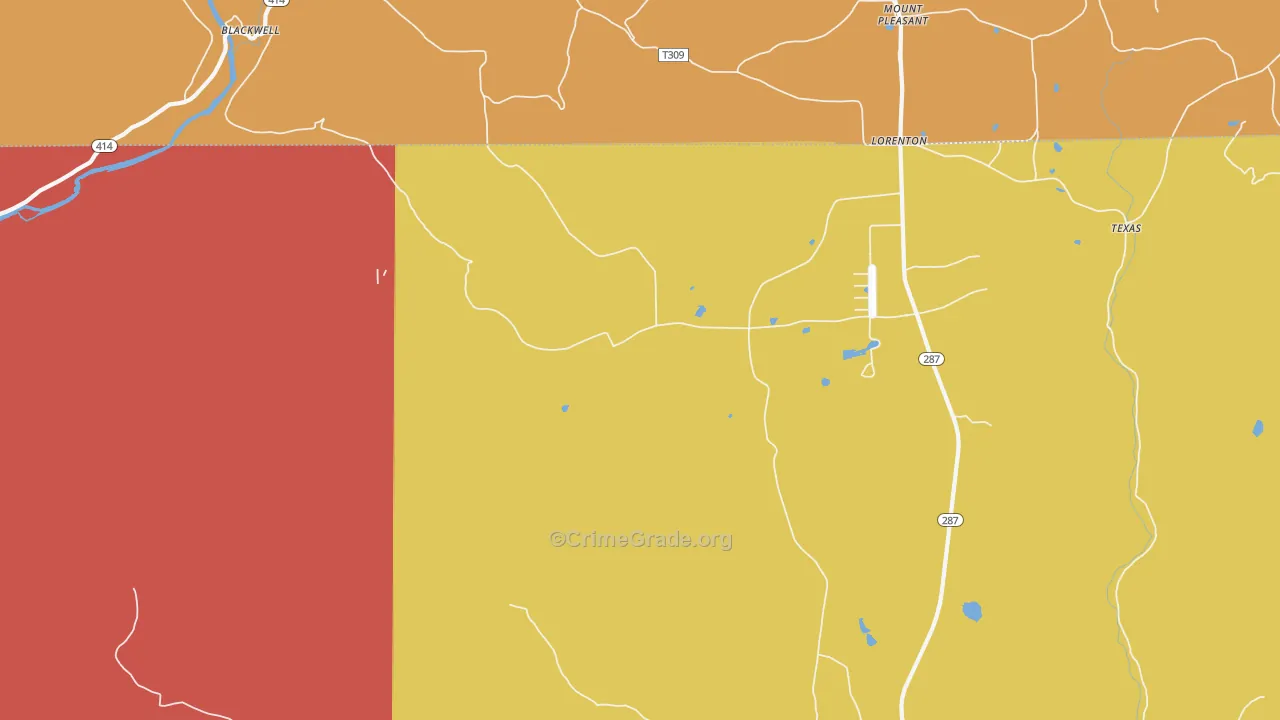 Oregon Hill, PA Map of Arson Rates