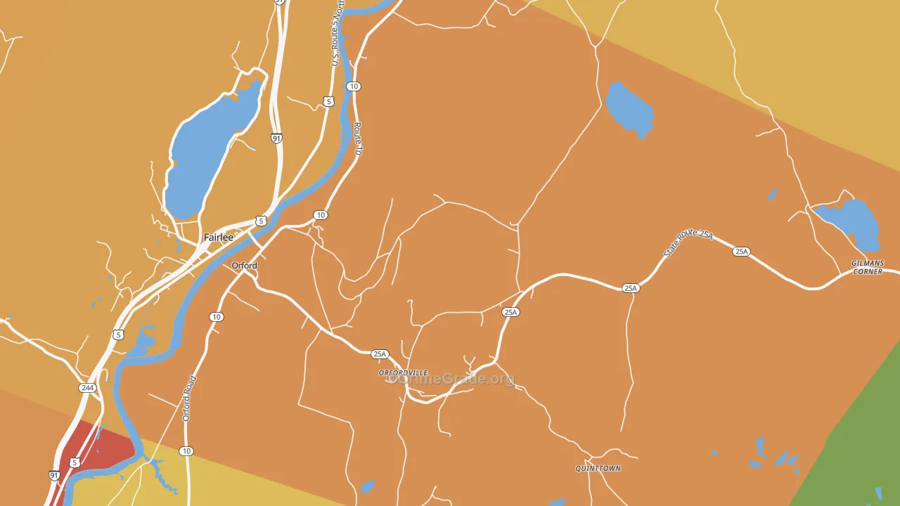 Orford, NH Map of Arson Rates