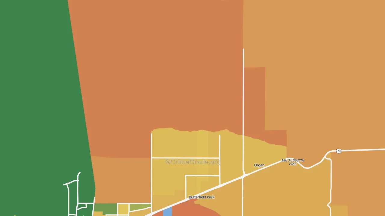 Organ, NM Map of Arson Rates