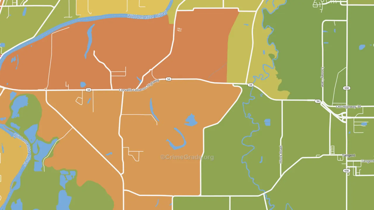 Orleans, OR Map of Arson Rates