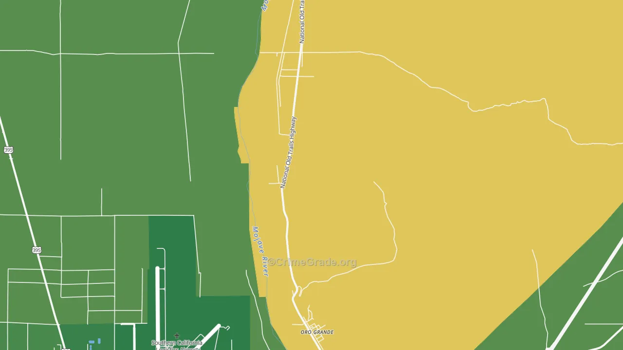 Oro Grande, CA Map of Arson Rates