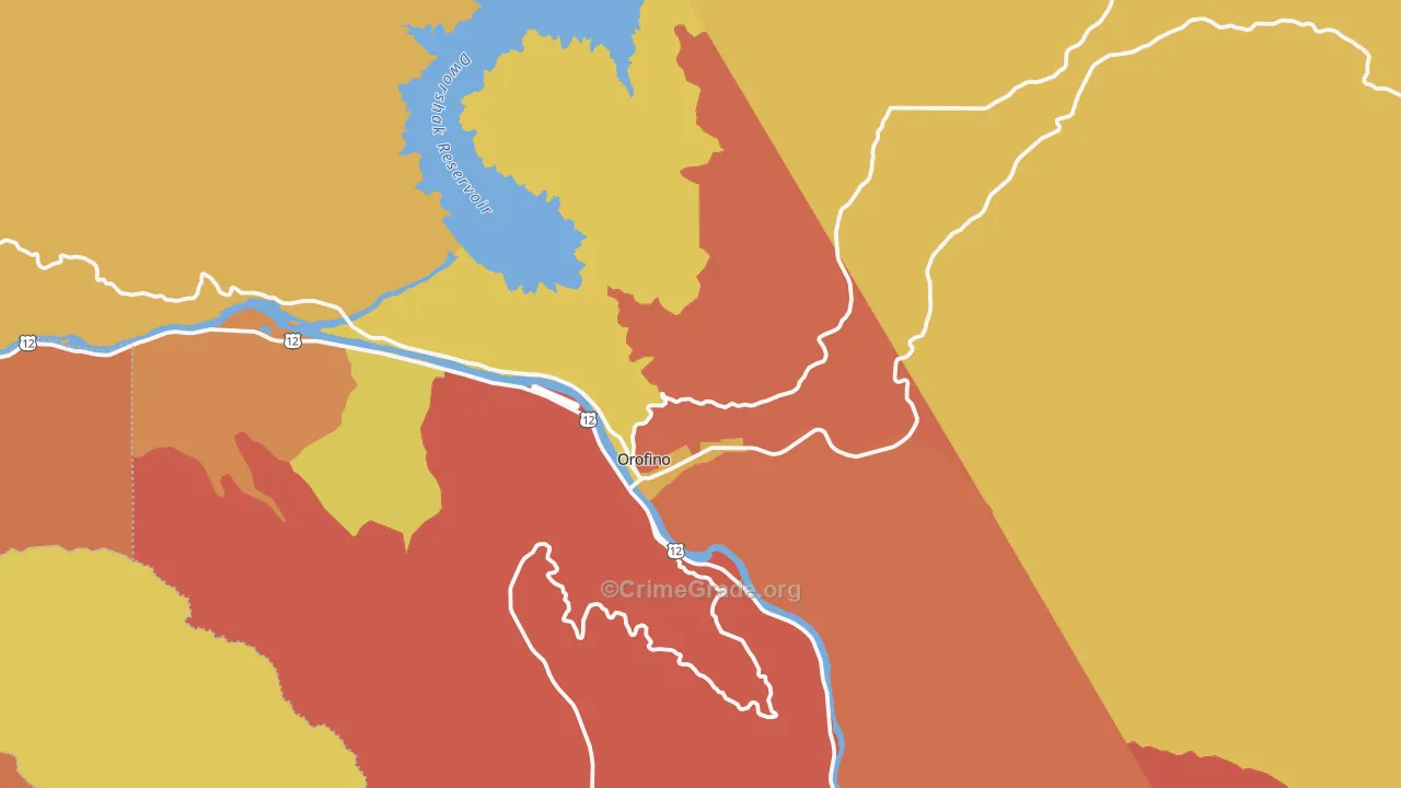 Orofino, ID Map of Arson Rates