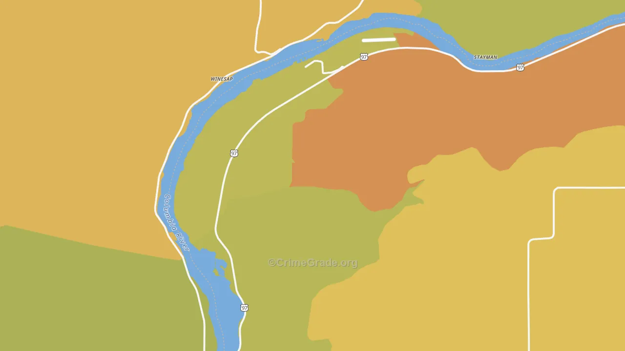 Orondo, WA Map of Arson Rates