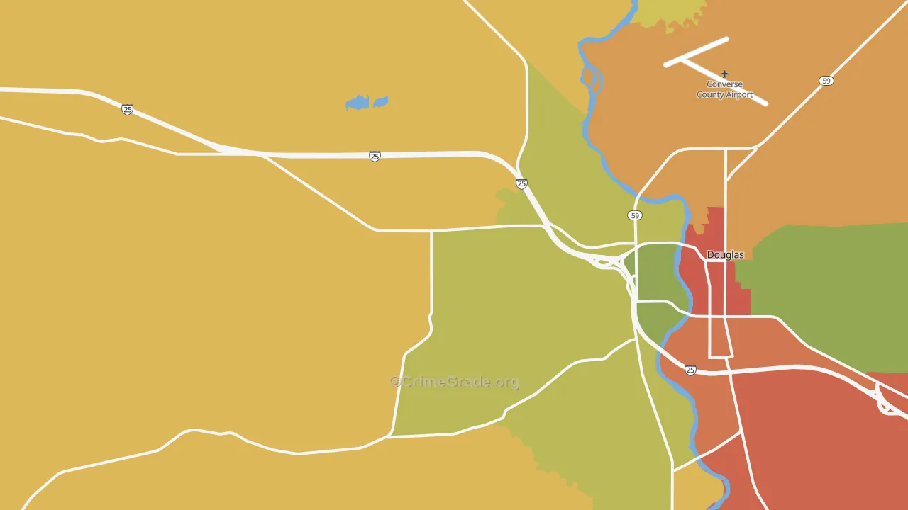 Orpha, WY Map of Arson Rates
