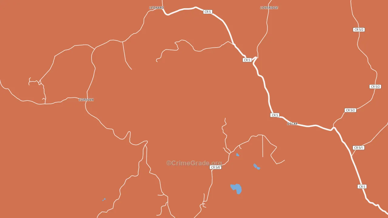 Oscar, WV Map of Arson Rates