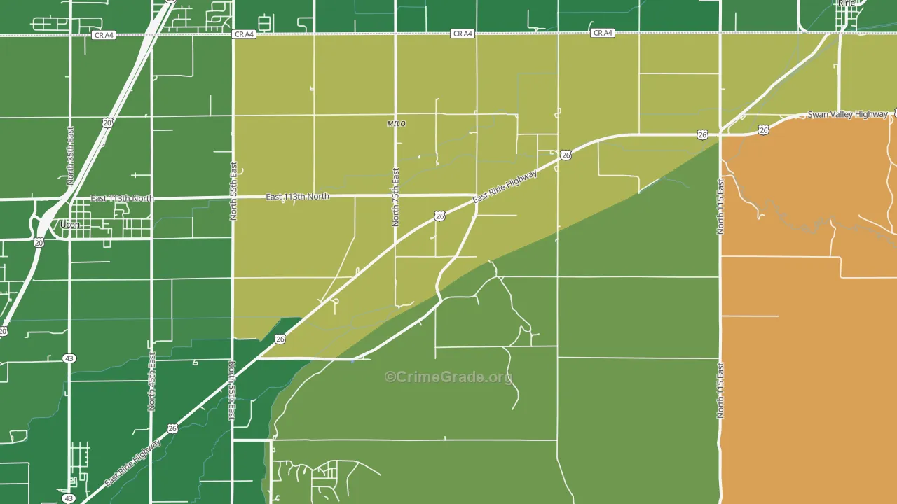 Osgood, ID Map of Arson Rates