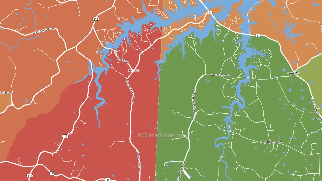 Osmond, NC Map of Arson Rates