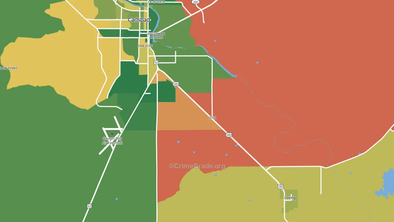 Otis, NM Map of Arson Rates
