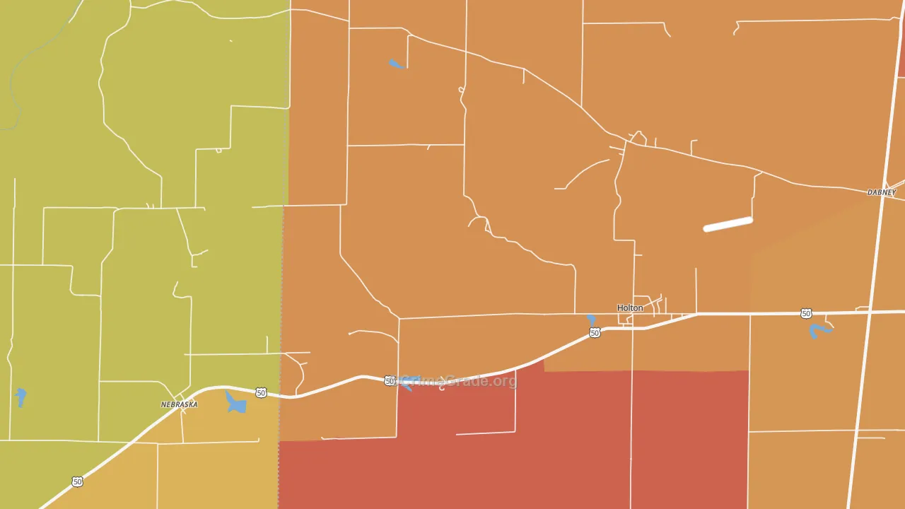 Otter Village, IN Map of Arson Rates