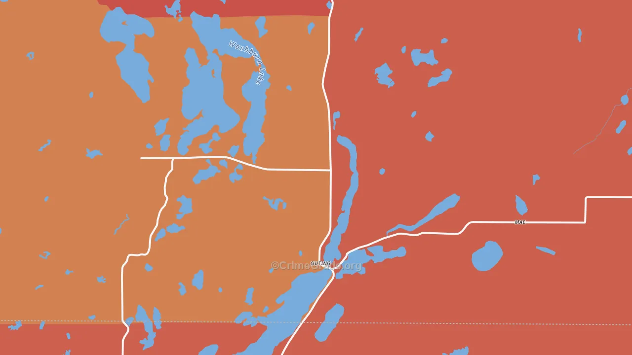 Outing, MN Map of Arson Rates