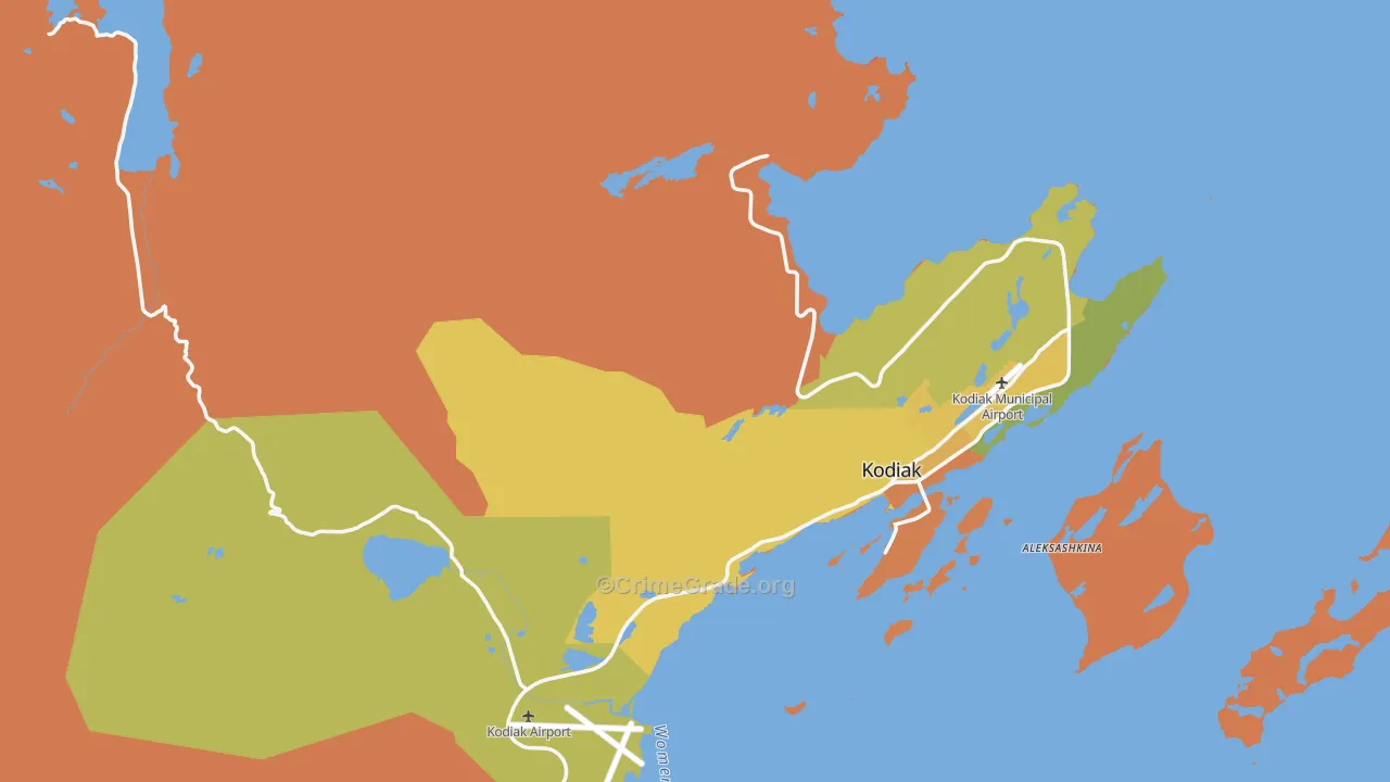 Ouzinkie, AK Map of Arson Rates