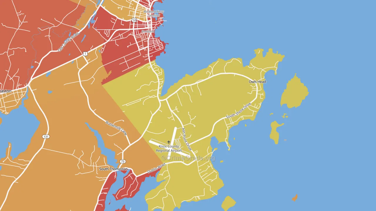 Owls Head, ME Map of Arson Rates