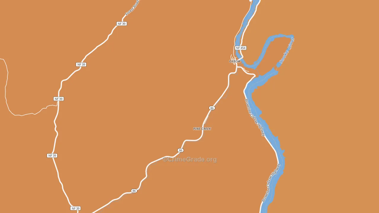 Oxbow, OR Map of Arson Rates