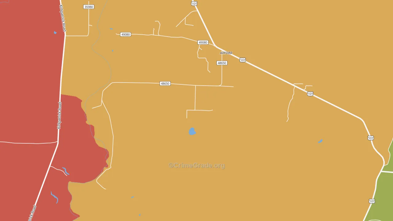 Oyhut, WA Map of Arson Rates