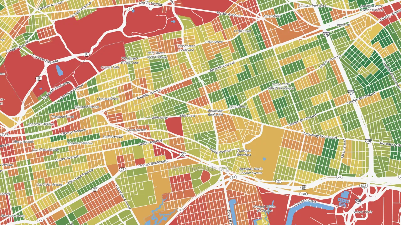 Ozone Park, Queens, NY Map of Arson Rates