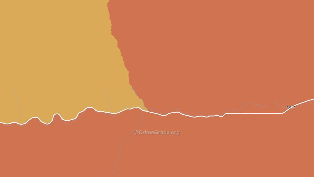 Pahaska Tepee, WY Map of Arson Rates