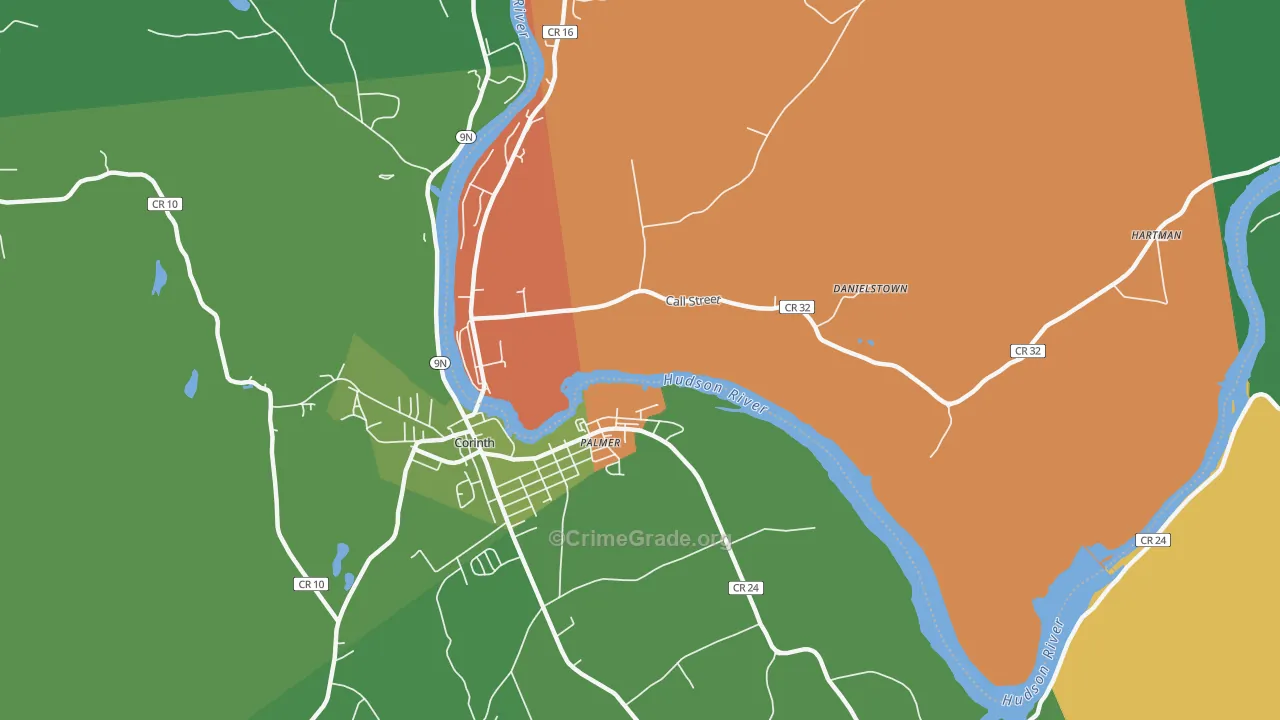 Palmer, NY Map of Arson Rates