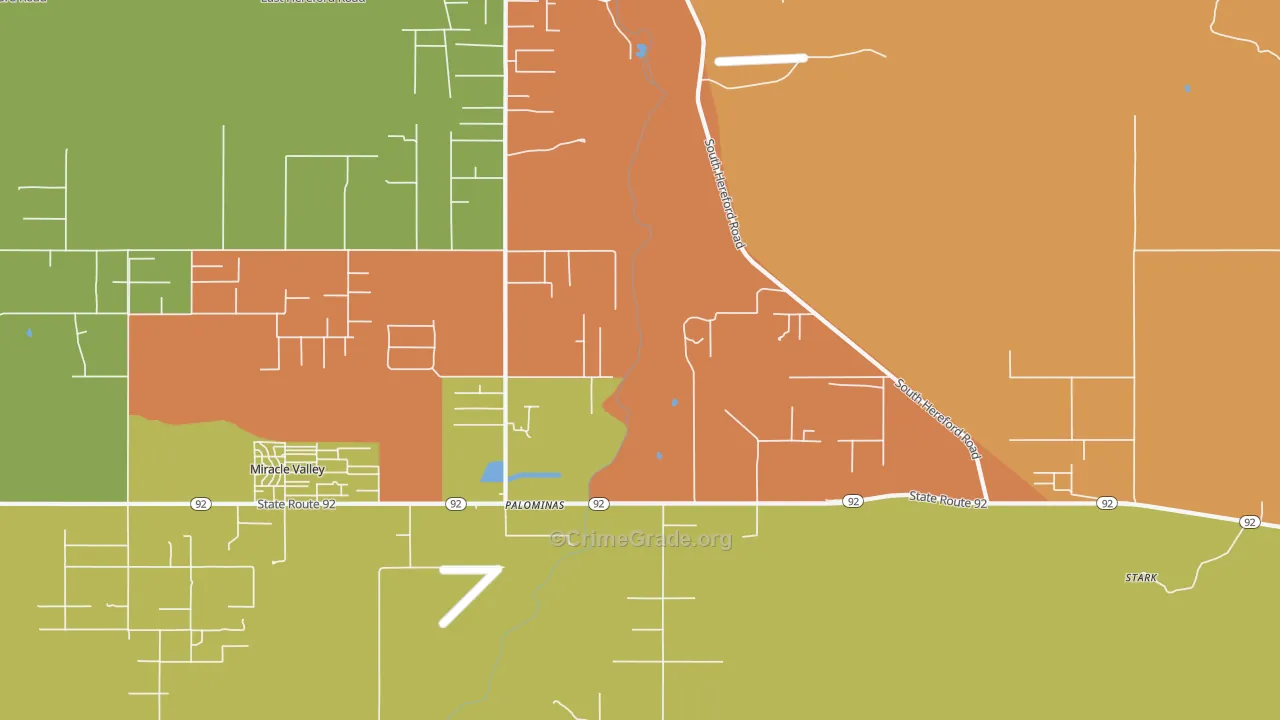 Palominas, AZ Map of Arson Rates